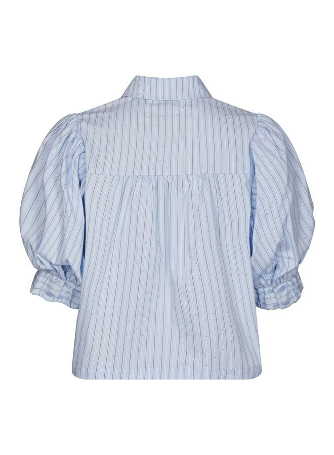 Neo Noir Blouse 168625 Etta Stripe Stone Shirt - 145 Light Blue