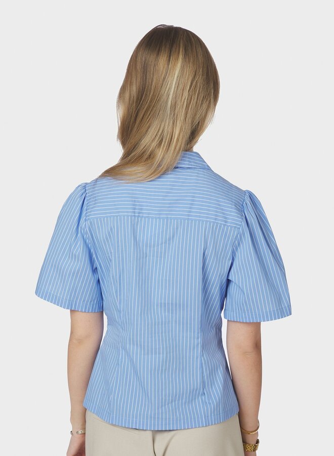 Neo Noir Blouse Balara Stripe Poplin 169049 - 145 Light Blue