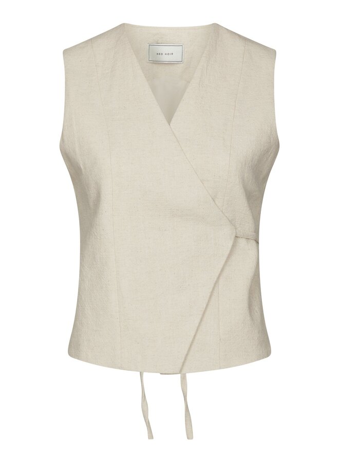 Neo Noir Top Samara Ramie Waistcoat 165105 - 815 Natural