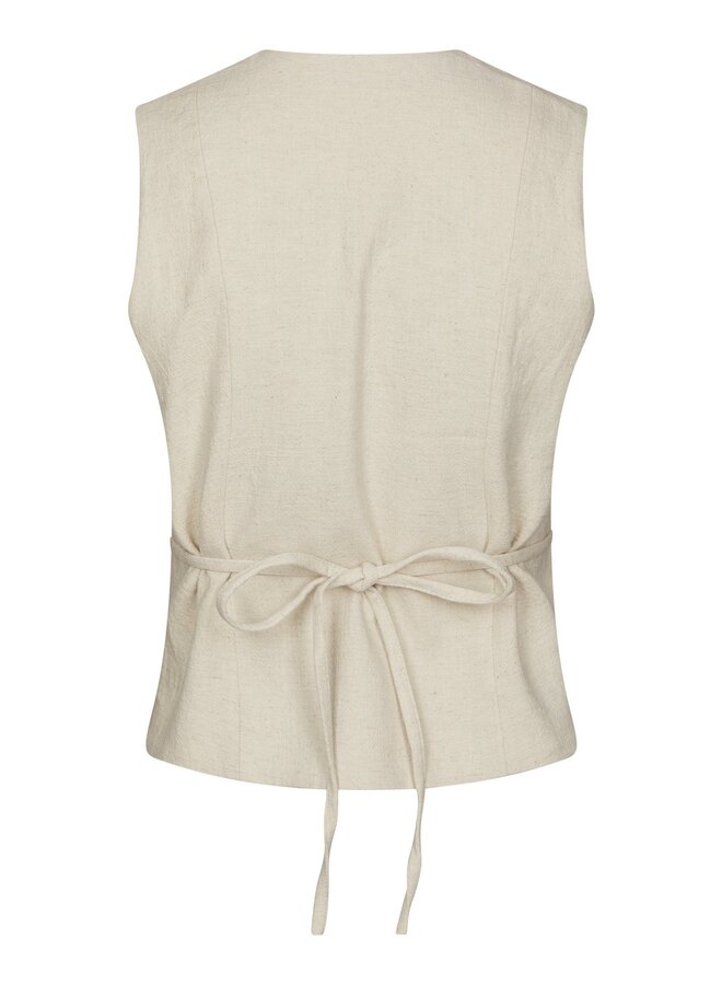 Neo Noir Top Samara Ramie Waistcoat 165105 - 815 Natural