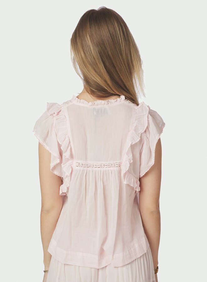 Neo Noir Blouse Jayla s Voile 159881 - Light Pink