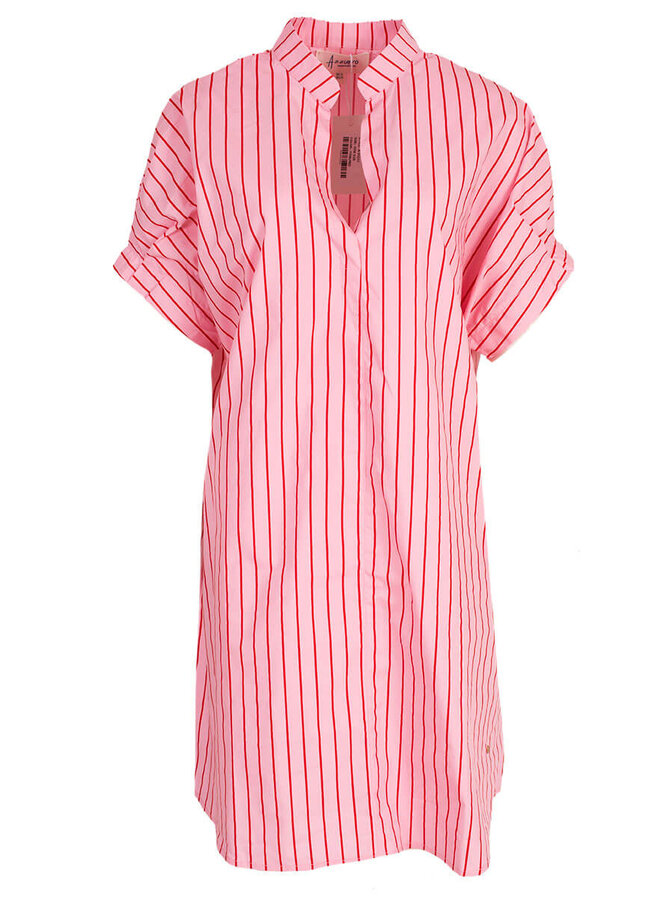 Jurk A-95257 - Pink/Red