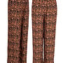 Azzurro Broek A-5580 - Dark Brown/Pink