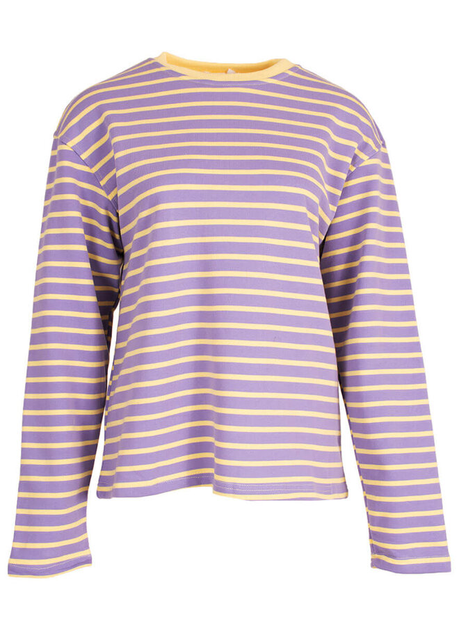 Longsleeve Top A-9974 - Lilac/Yellow