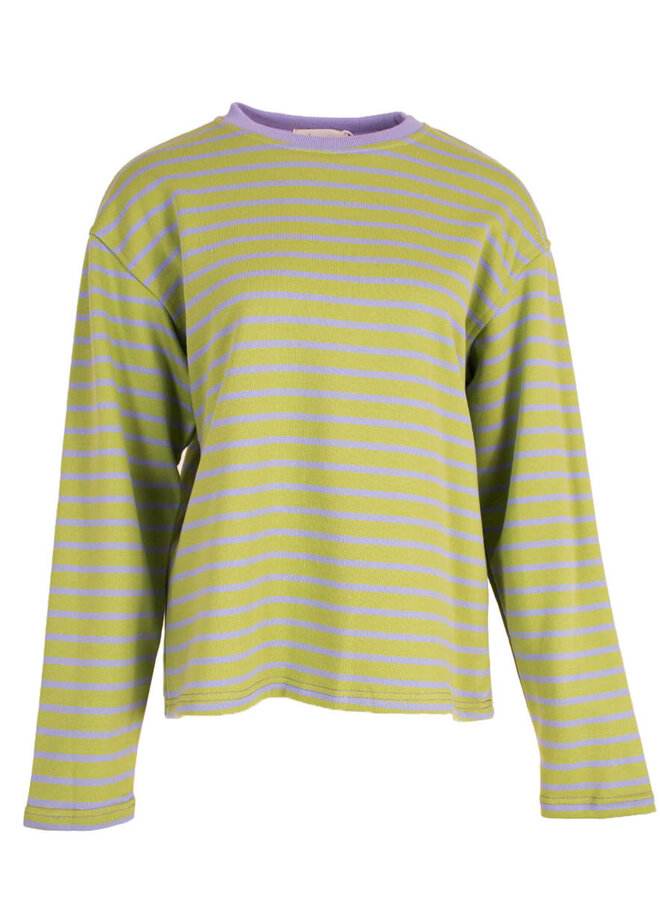 Longsleeve Top A-9974 - Green/Lilac