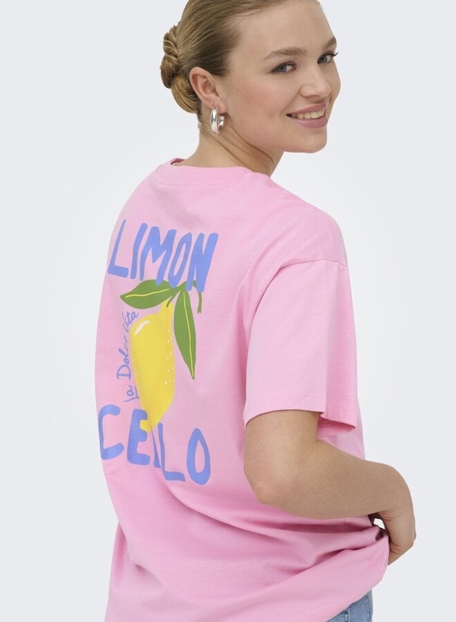 Only  T-shirt ONLELLE 15373343 - Prism Pink
