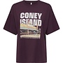 Only T-shirt ONLMILA 15372177 - Grape Wine