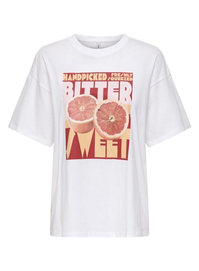 T-shirt ONLMILA 15372177 - Bright White
