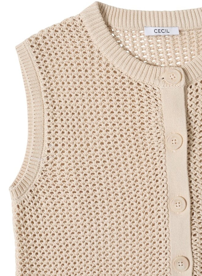 Cecil Gilet 254144 - 16504 Pearl Beige