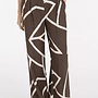 Yaya Wijde Broek 01-301260-605 - 912161 Chocolate Martini Brown Dessin