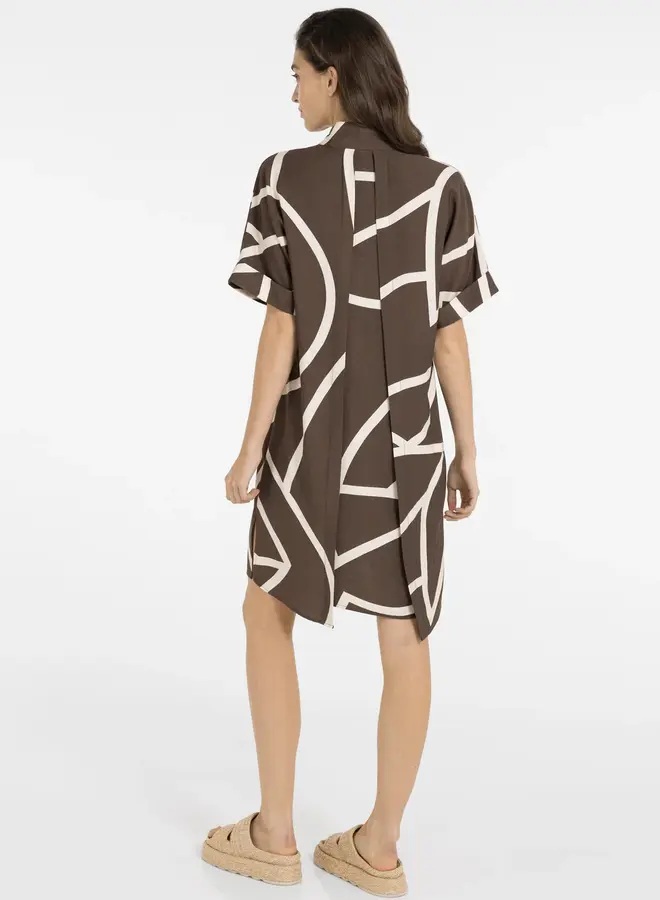 Yaya Jurk 01-601210-605 - 912161 Chocolate Martini Brown Dessin