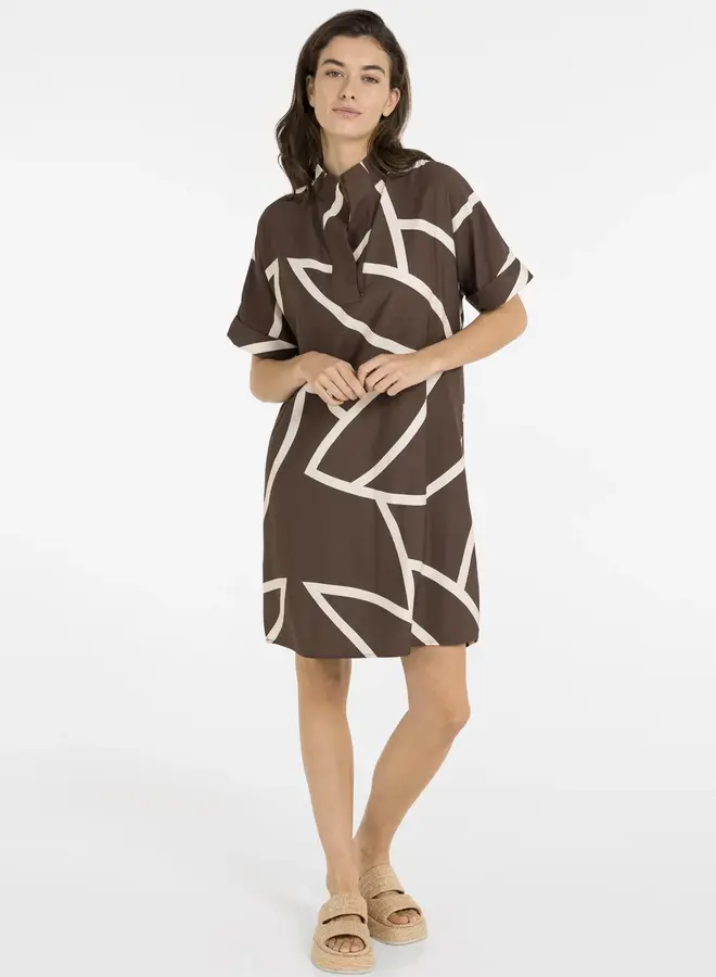 Jurk 01-601210-605 - 912161 Chocolate Martini Brown Dessin