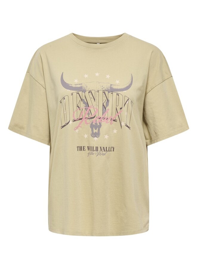 Only T-shirt ONLMILA 15382738 -  Pale Khaki