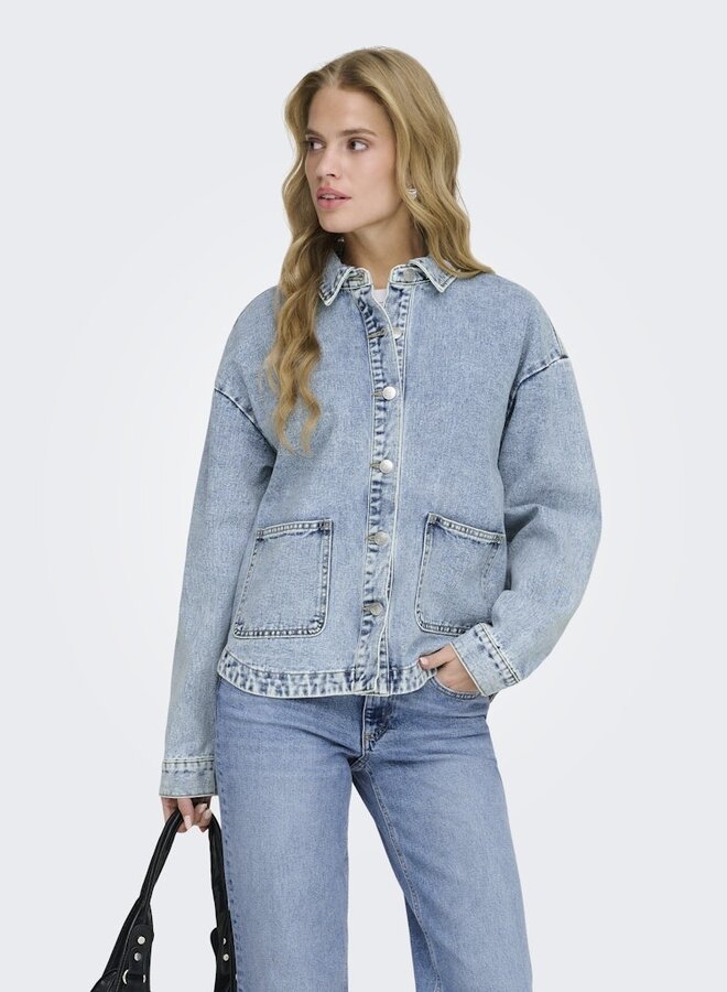 Spijker Jasje ONLLARA 15372651 - Light blue Denim
