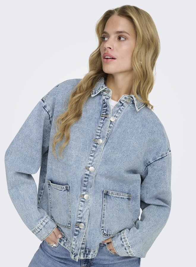 Only Spijker Jasje ONLLARA 15372651 - Light blue Denim