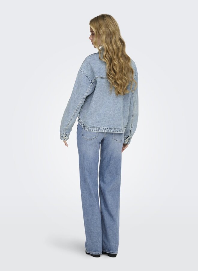 Only Spijker Jasje ONLLARA 15372651 - Light blue Denim