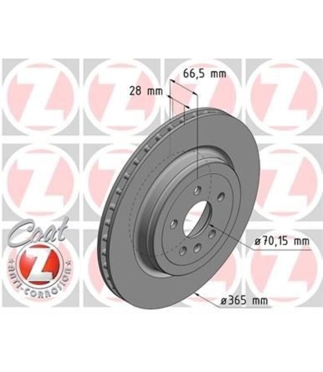 brakedisc rear 365mm model S / X