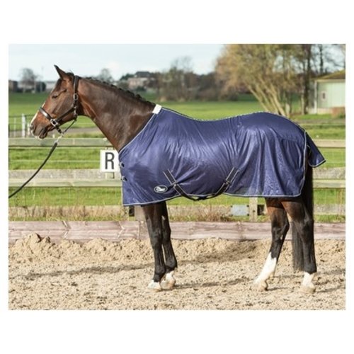 Harry's Horse Vliegendeken mesh standaard met singels, navy Harry's Horse Vliegendeken mesh standaard met singels, navy