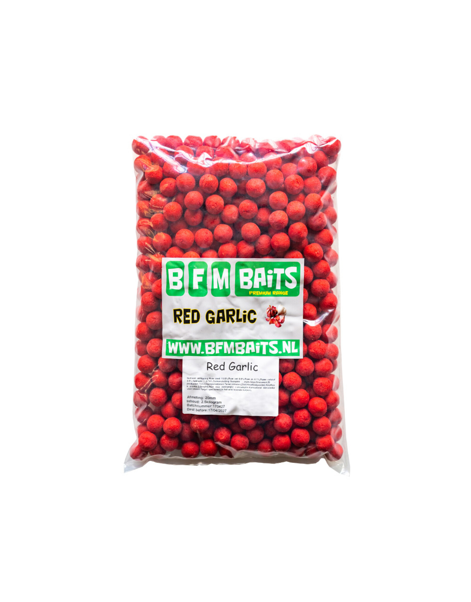 BFM Baits Red Garlic boilies - Bulk deal