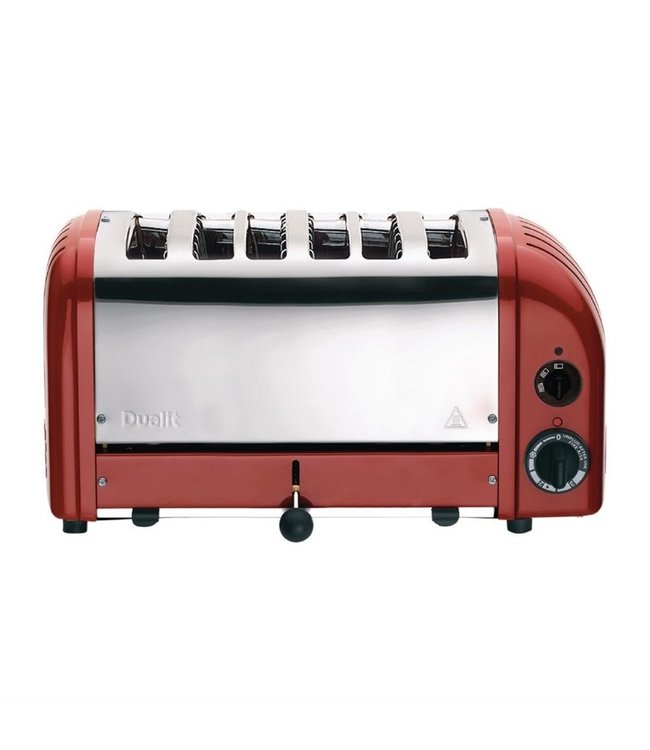 Broodrooster 6 sleuven rood 60154 460 x 210 x 220 mm Vario - Dualit