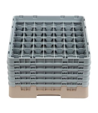 Cambro Vaatwaskorf max. glashoogte 257 mm met 49 compartimenten 500 x 500 x 308 mm Camrack - Cambro