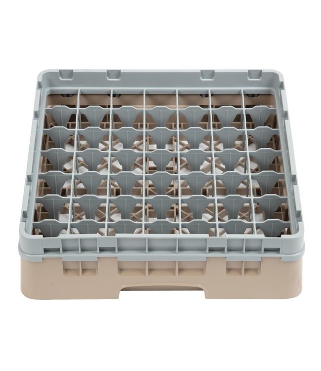 Vaatwaskorf max. glashoogte 92 mm met 49 compartimenten 500 x 500 x 143 mm Camrack - Cambro