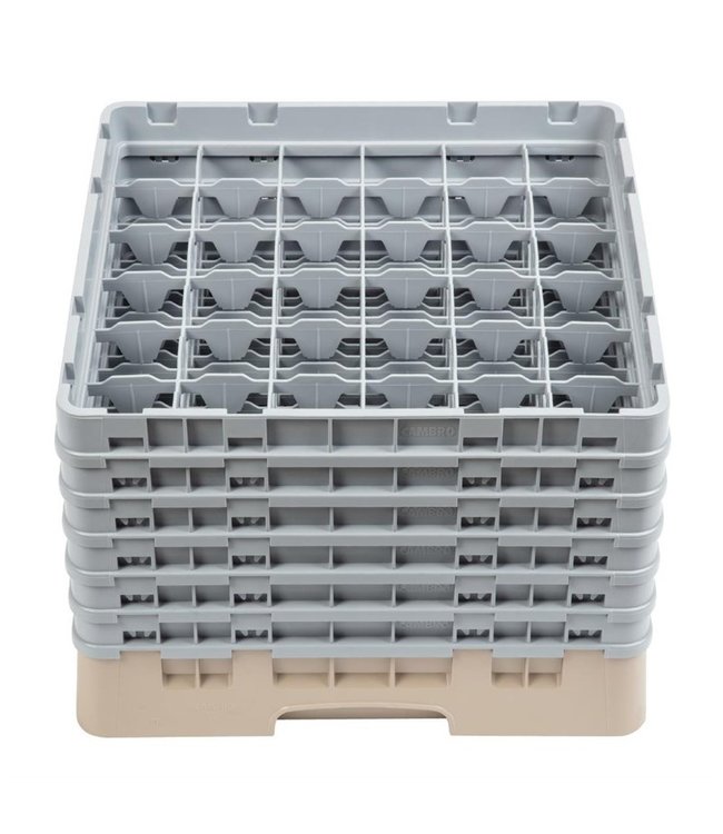 Vaatwaskorf max. glashoogte 298 mm met 36 compartimenten 500 x 500 x 349 mm Camrack - Cambro