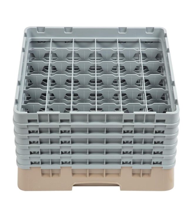 Vaatwaskorf max. glashoogte 257 mm met 36 compartimenten 500 x 500 x 308 mm Camrack - Cambro