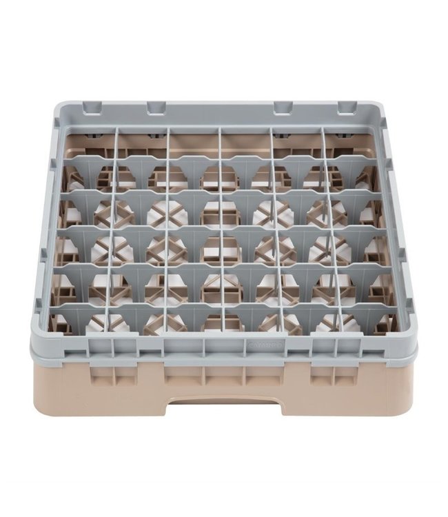 Vaatwaskorf max. glashoogte 92 mm met 36 compartimenten 500 x 500 x 143 mm Camrack - Cambro