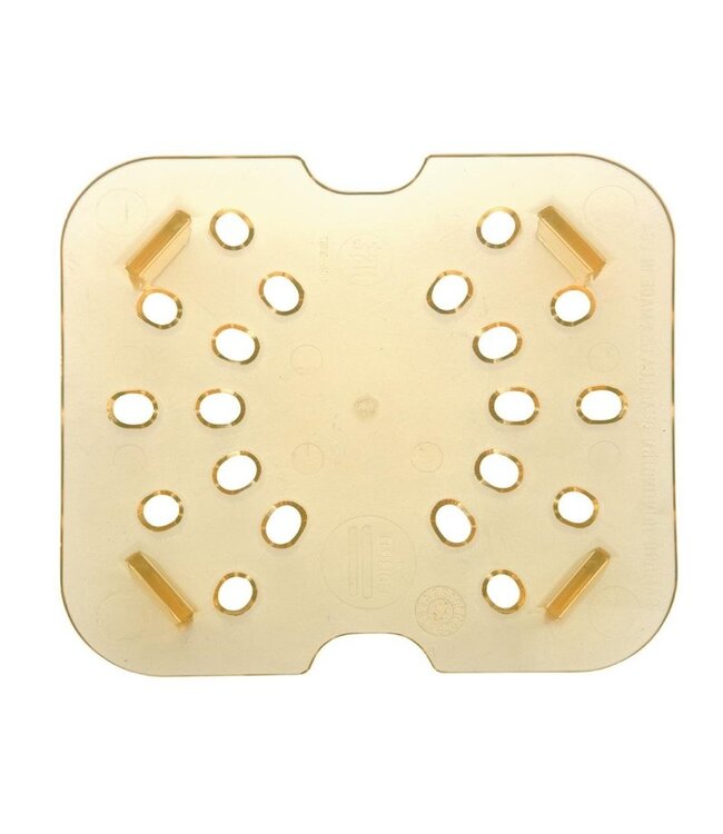 Gastronorm lekrooster kunststof 1/4 amber hittebestendig -40/+190 °C Hot-Pan 40HPD - Cambro