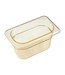 Cambro Gastronormbak kunststof 1/9-100 mm diep amber hittebestendig -40/+190 °C Hot-Pan 94HP - Cambro