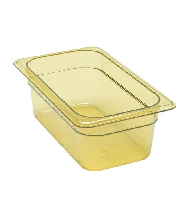Gastronormbak kunststof 1/4-100 mm diep amber hittebestendig -40/+190 °C Hot-Pan 44HP - Cambro