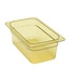 Cambro Gastronormbak kunststof 1/4-100 mm diep amber hittebestendig -40/+190 °C Hot-Pan 44HP - Cambro