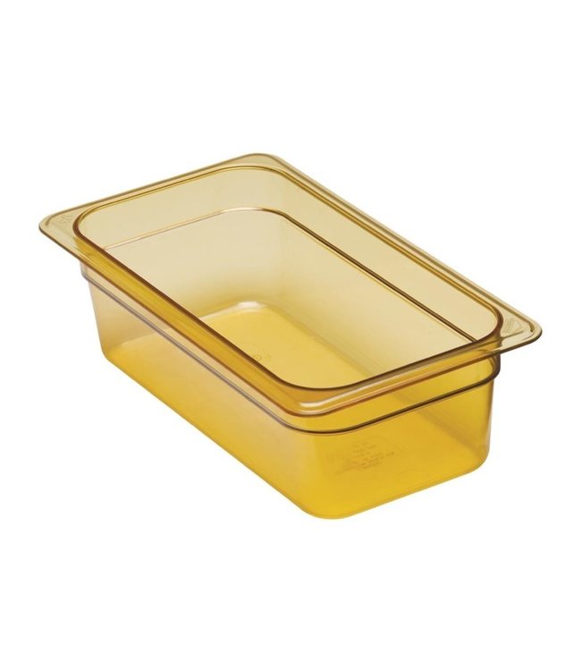 Gastronormbak kunststof 1/3-100 mm diep amber hittebestendig -40/+190 °C Hot-Pan 34HP - Cambro