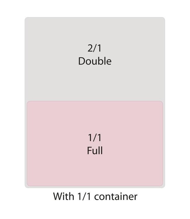 Fusion basic rvs  1/1GN bak 28 ltr 53 x 32,5 x 20 cm