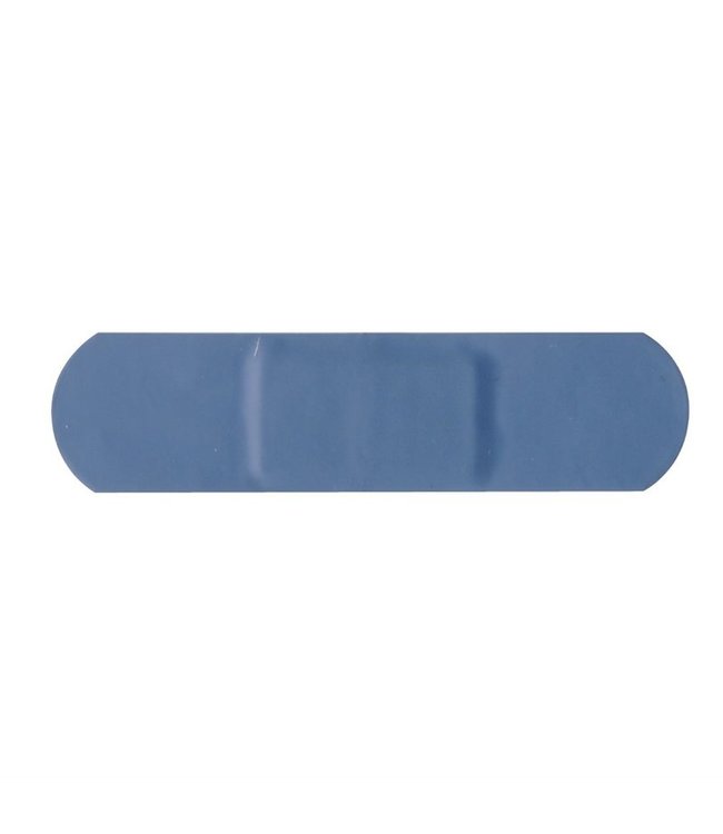 Pleisters standaard blauw 75 x 25 mm | prijs & verp per 100 stuks