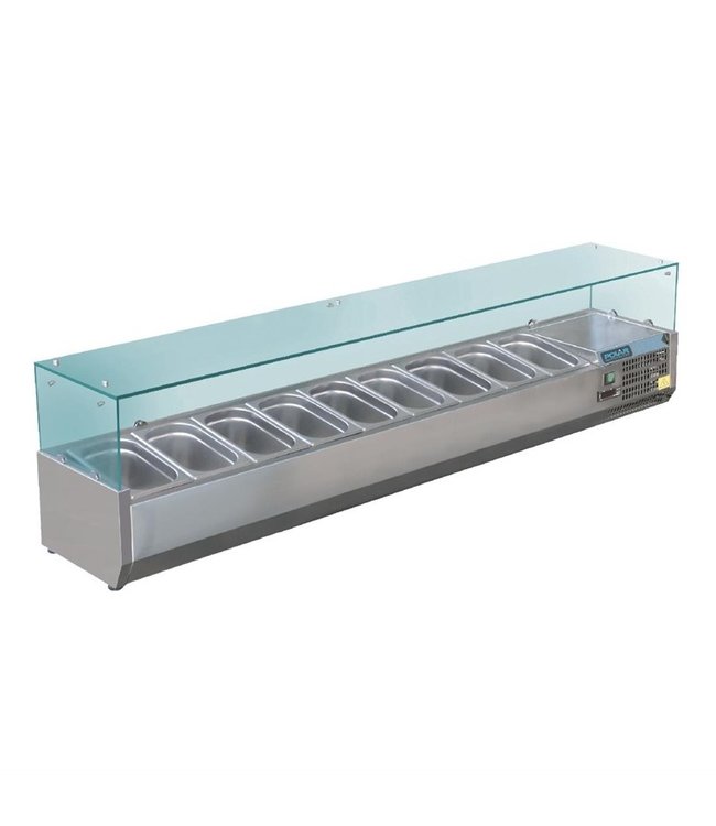 Opzetkoelvitrine 9x 1/3GN 2000 x 395 x 435 mm -  Polar