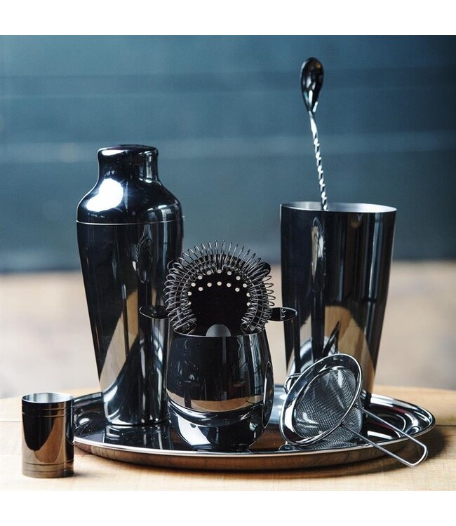 Cocktailshaker - Parisian shaker 55 cl 2-dlg zwart RVS Ø82 x (h)222 mm