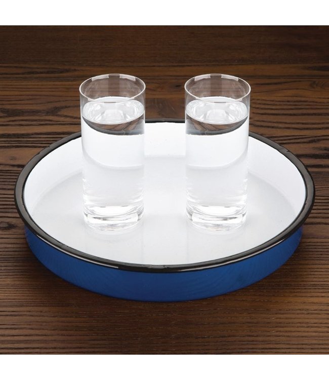 Dienblad rond 320 x 45 mm geëmailleerd - Fusion plus