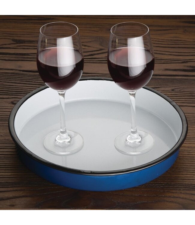 Dienblad rond 320 x 45 mm geëmailleerd - Fusion plus