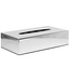 Tissuebox rechthoekig 254 x 139 x 61 mm chroom - Kunststof