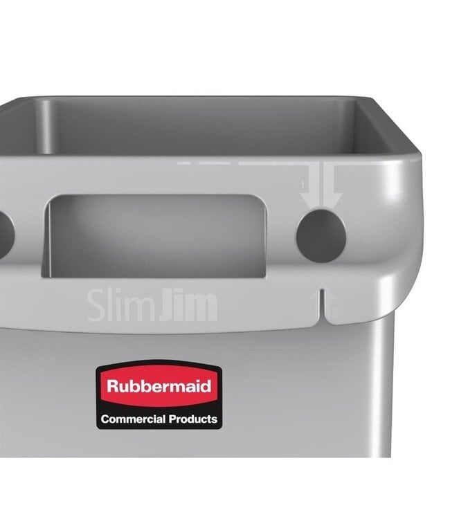 Container Slim Jim met luchtsleuven 60 ltr 558 x 279 x 635 mm - Rubbermaid