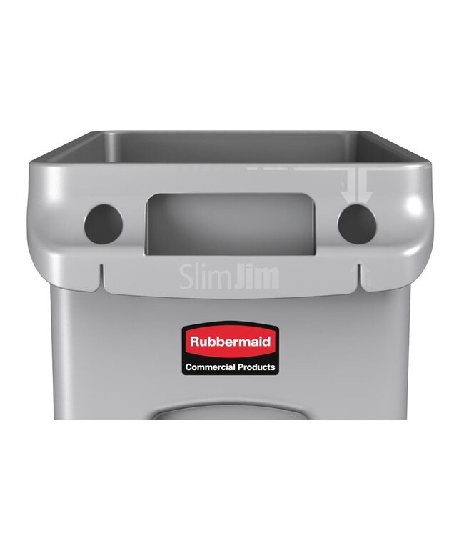 Container Slim Jim met luchtsleuven 60 ltr 558 x 279 x 635 mm - Rubbermaid