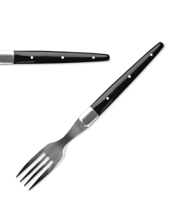 Steakvork ACR Negro 210 mm 18/0 rvs met zwart houten heft - Comas | prijs & verp per 6 stuks