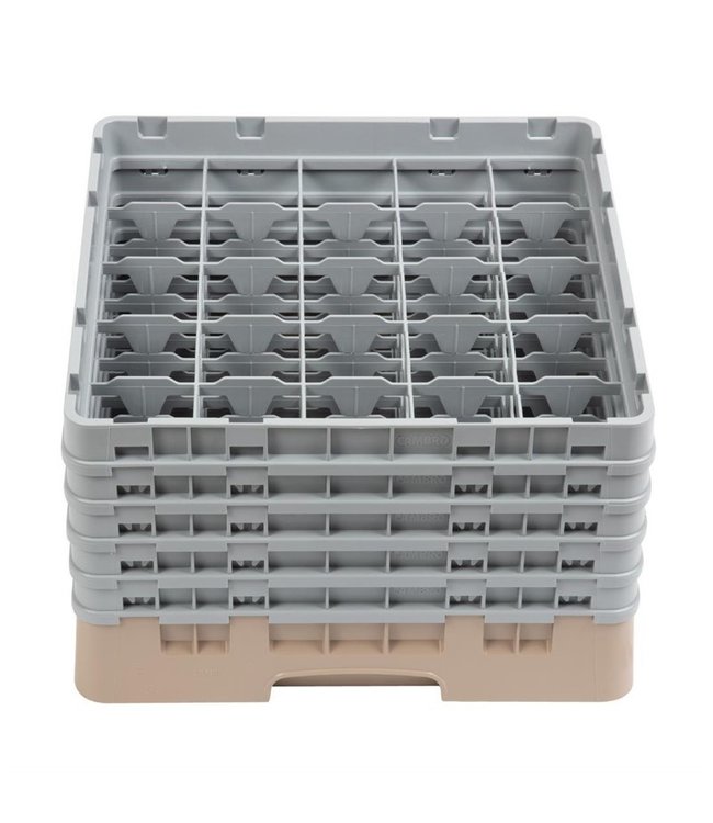 Vaatwaskorf max. glashoogte 257 mm met 25 compartimenten 500 x 500 x 308 mm Camrack - Cambro