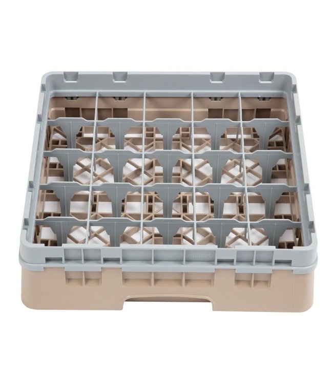 Vaatwaskorf max. glashoogte 92 mm met 25 compartimenten 500 x 500 x 143 mm Camrack - Cambro