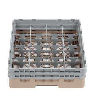 Cambro Vaatwaskorf max. glashoogte 133 mm met 16 compartimenten 500 x 500 x 184 mm Camrack - Cambro