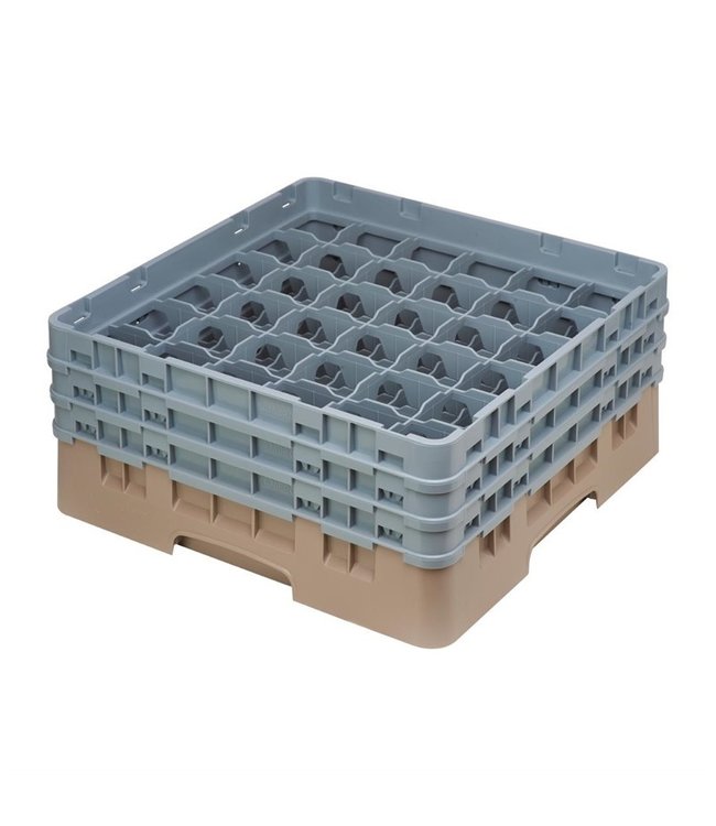 Vaatwaskorf max. glashoogte 174 mm met 36 compartimenten 500 x 500 x 225 mm Camrack - Cambro