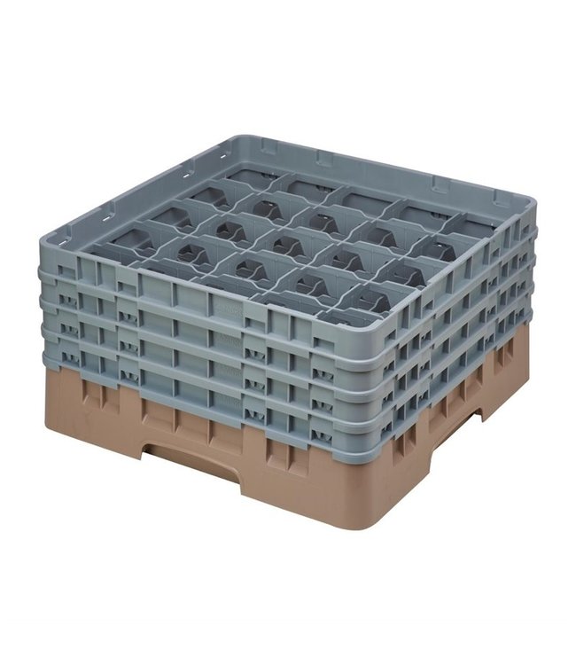 Vaatwaskorf max. glashoogte 215 mm met 25 compartimenten 500 x 500 x 267 mm Camrack - Cambro