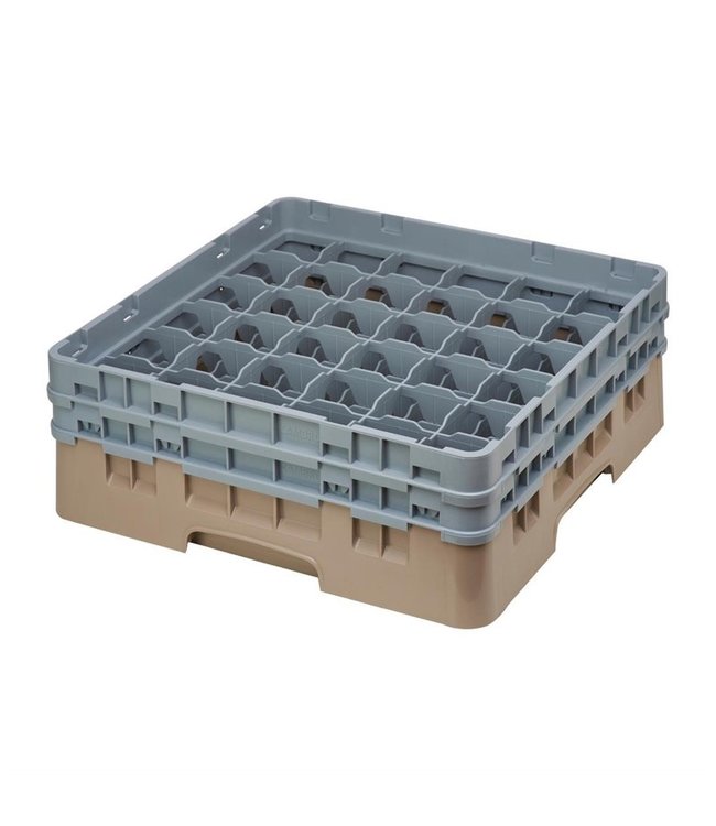 Vaatwaskorf max. glashoogte 133 mm met 36 compartimenten 500 x 500 x 143 mm Camrack - Cambro